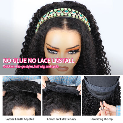 Kinky Straight Half Wig