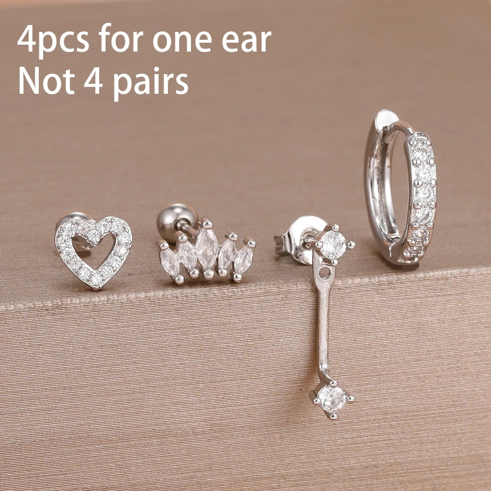 Zircon Water Drop Hoops