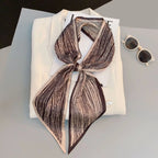 Horse Pattern Long Silk Scarf