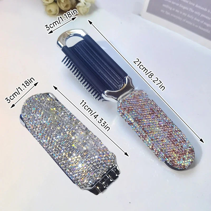 Diamond Folding Comb Mirror