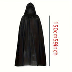 Black Grim Reaper Costume Cloak