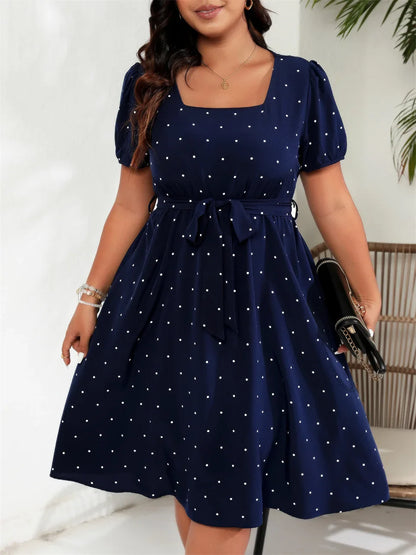 Plus Size Polka Dot Dress