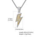 Vnox Lightning Pendant Necklace