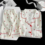 Sweet Cherry Seersucker Pajama Set