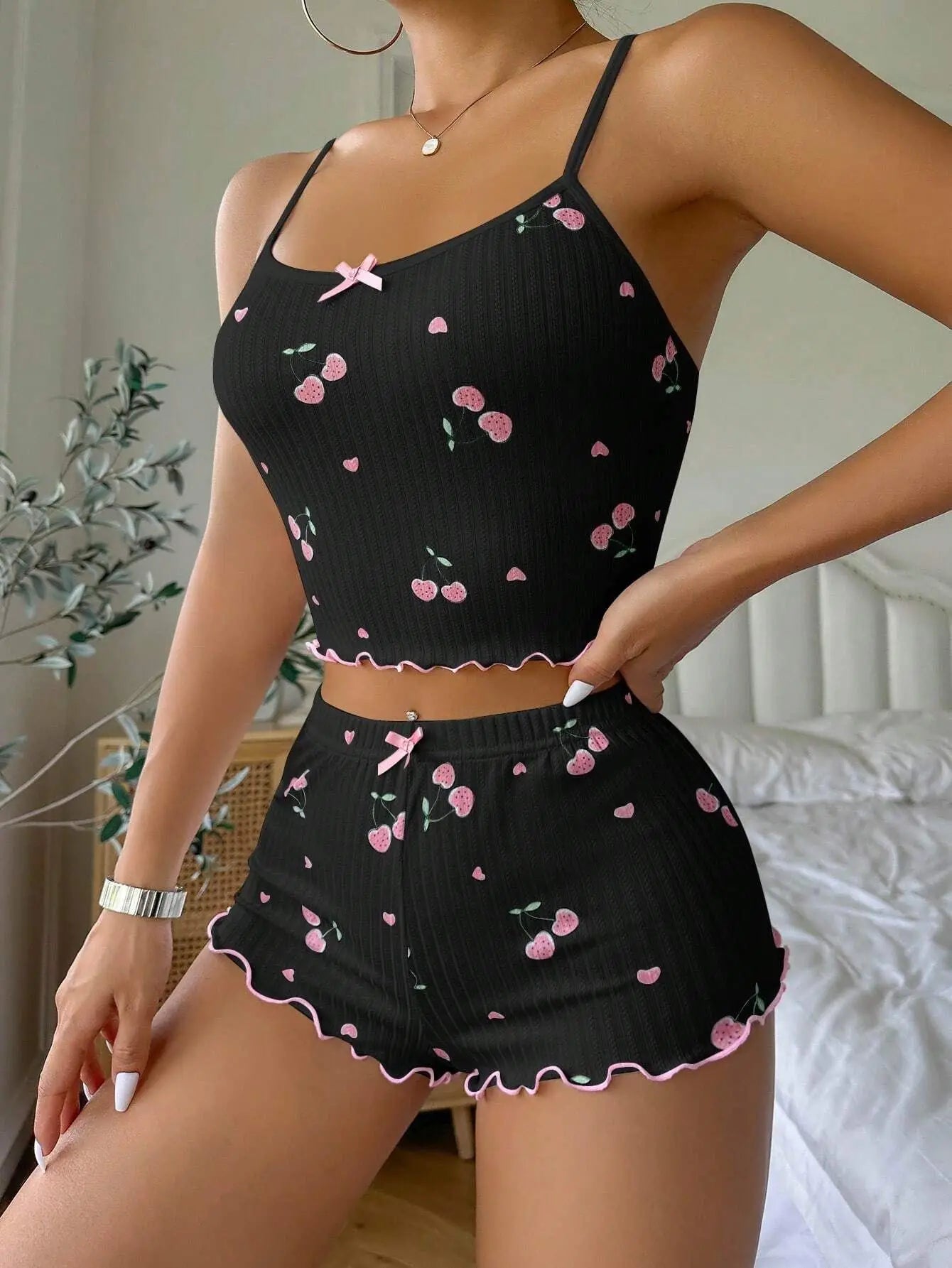 Women's Round Neck Nightwear Set