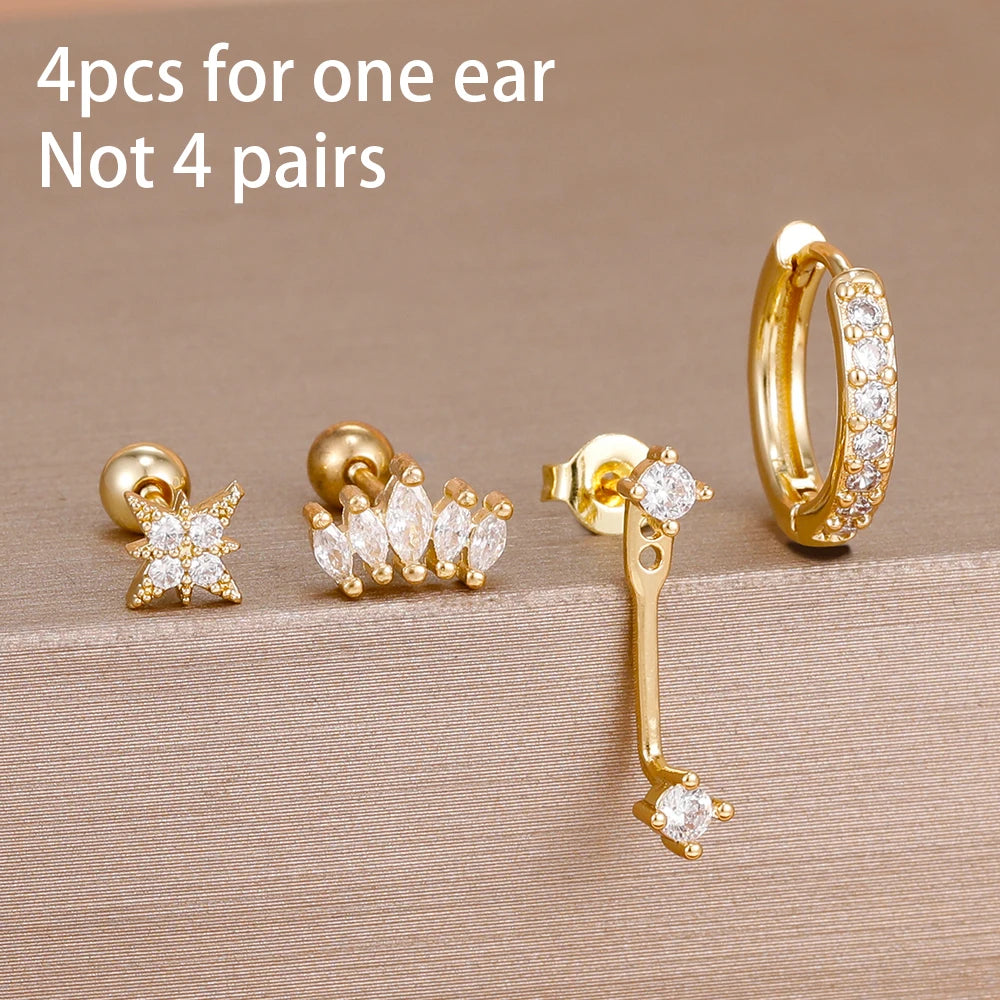 Zircon Water Drop Hoops