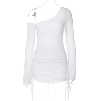 One Shoulder Ruched Dress