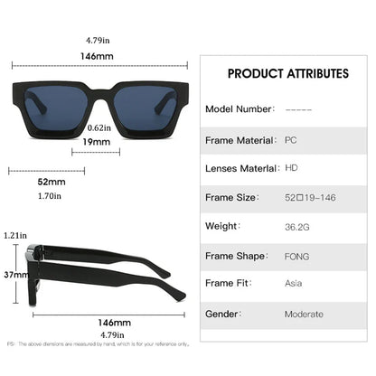 Steampunk square sunglasses