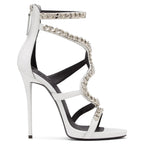 Red Chain Stiletto Heels