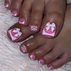 French False Toe Nails Heart