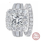 Sterling Silver Wedding Ring Set