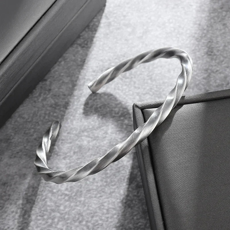 Retro Punk Koi Fish Engraved Bracelet