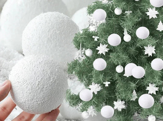 Large Foam Snowballs Ornaments