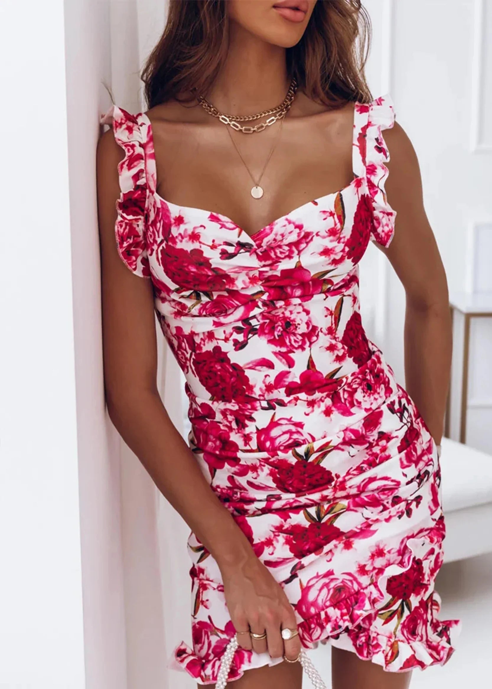 Summer Ruffle Sleeveless Dress