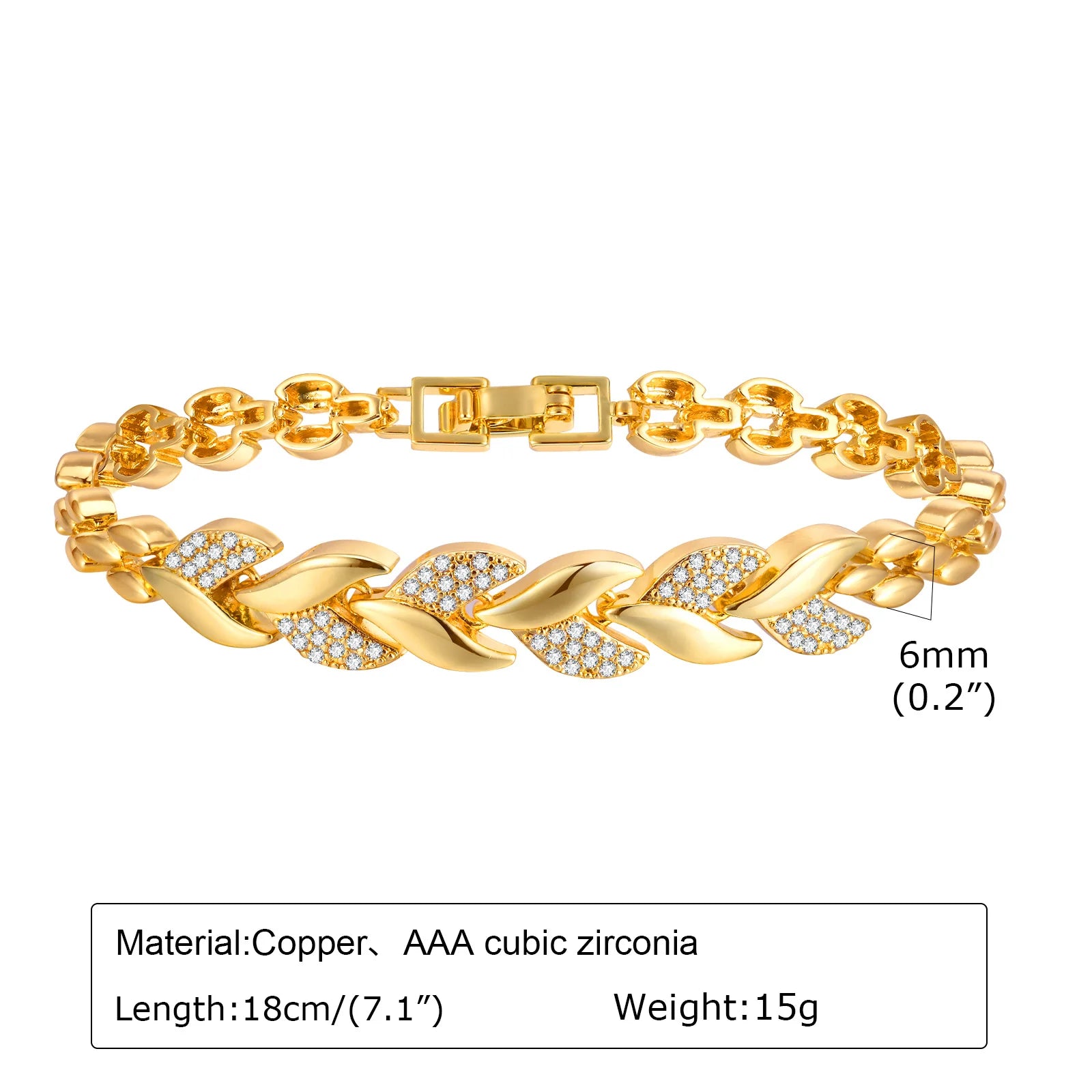 Gold Copper Chain Bracelet