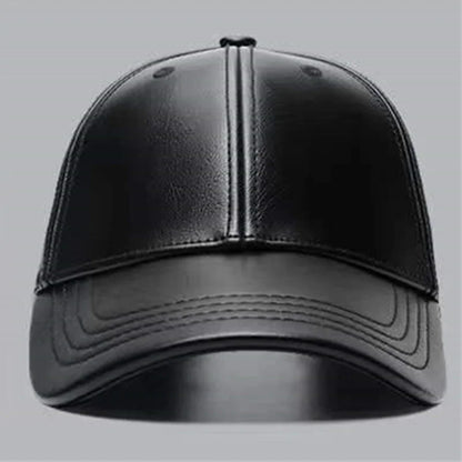 Unisex PU Leather Baseball Cap