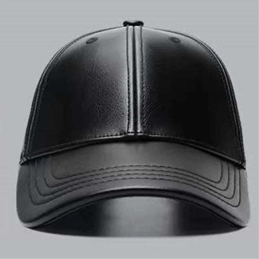 Unisex PU Leather Baseball Cap