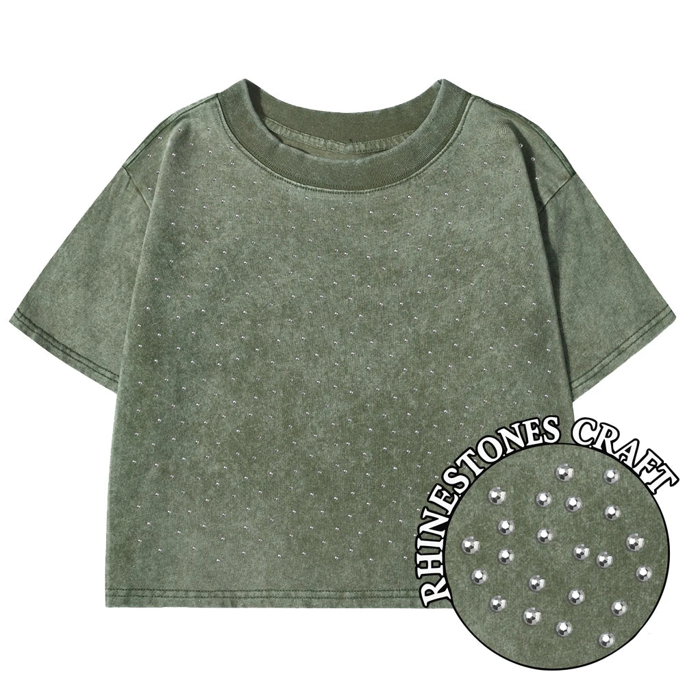 Knit Solid Crew Neck True-To-Size Fit Crop Top