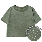 Knit Solid Crew Neck True-To-Size Fit Crop Top