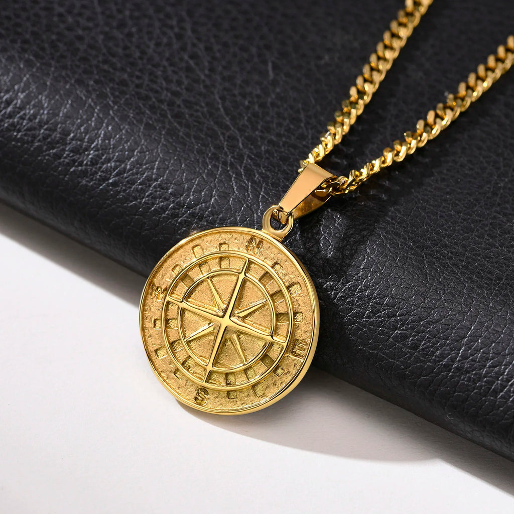 Mprainbow Viking Compass Necklace
