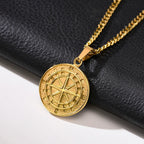 Mprainbow Viking Compass Necklace