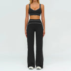 Knit Construction Sleeveless True-To-Size Fit Two-Piece Yoga Set