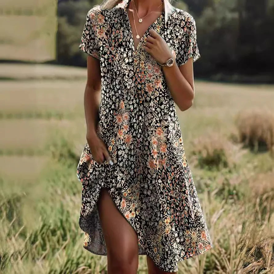 Floral Bohemian Summer Maxi Dress