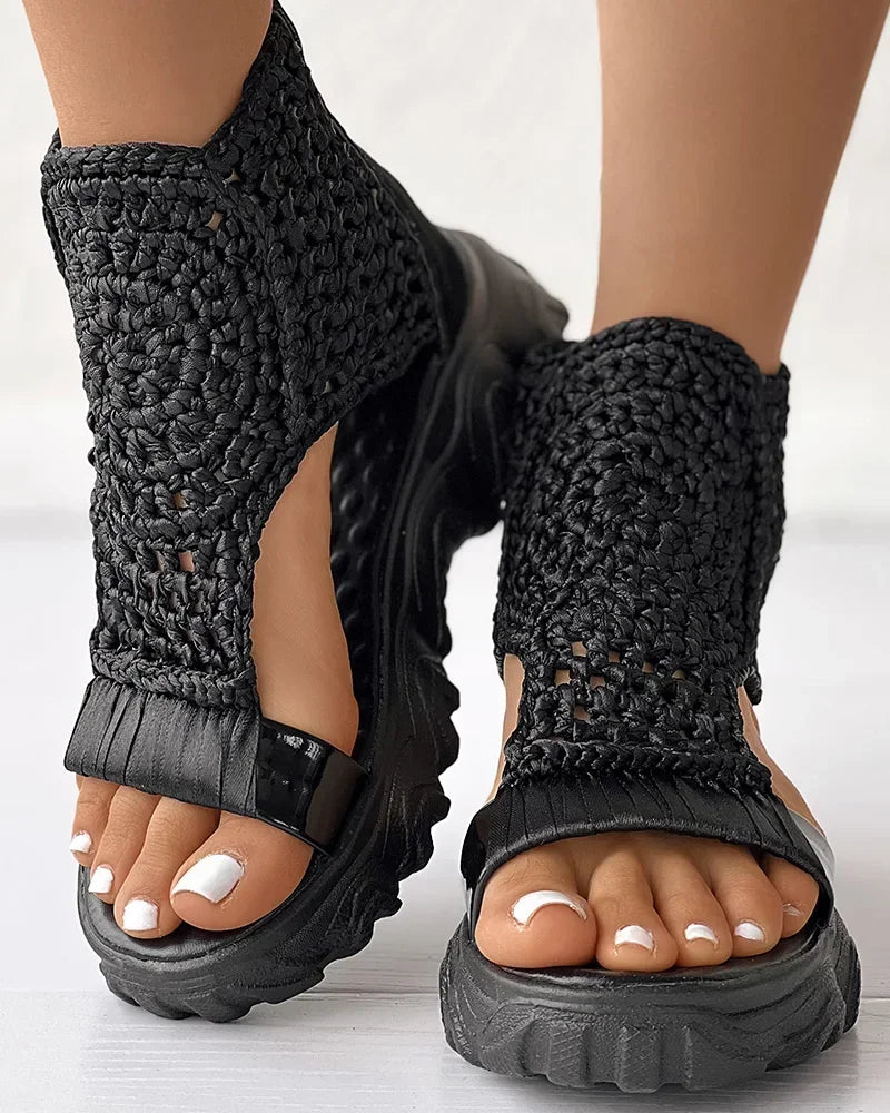 Women Stretch Platform Sandals
