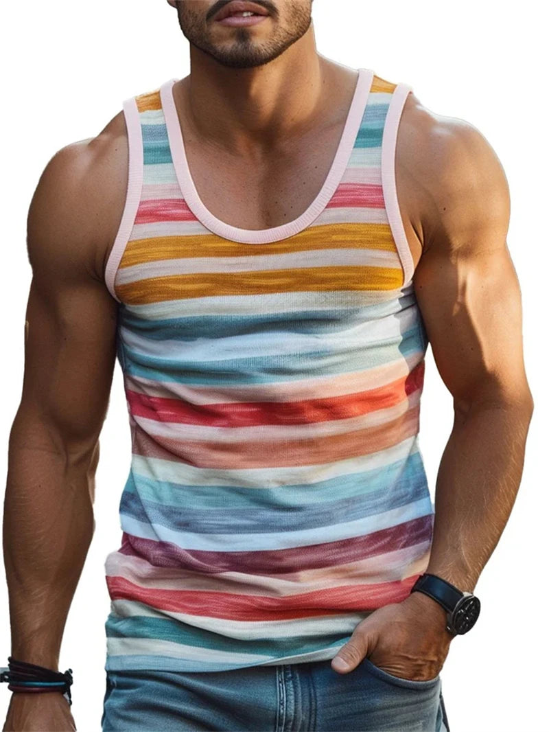 Vintage Stripe Quick-Dry Tank Top