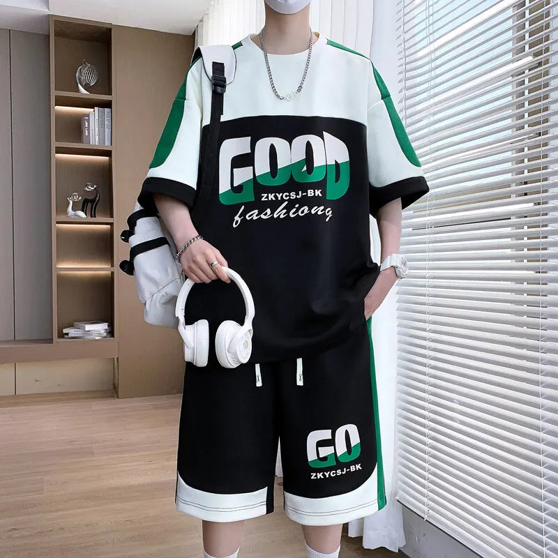 Youth Streetwear T-Shirt Shorts Set