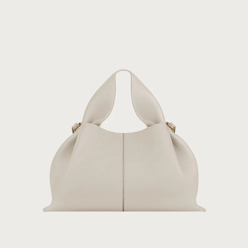 Pleated Leather Crossbody Bag