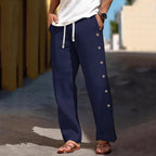 Linen Drawstring Beach Trousers