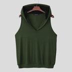INCERUN Patchwork Hooded Vest