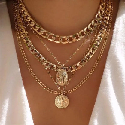 Multilevel Hip Hop Necklace