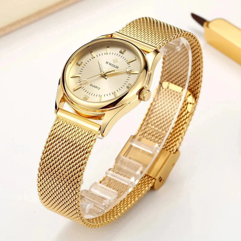 Gold Chronograph Watch