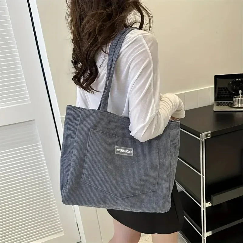 Large Corduroy Tote Bag