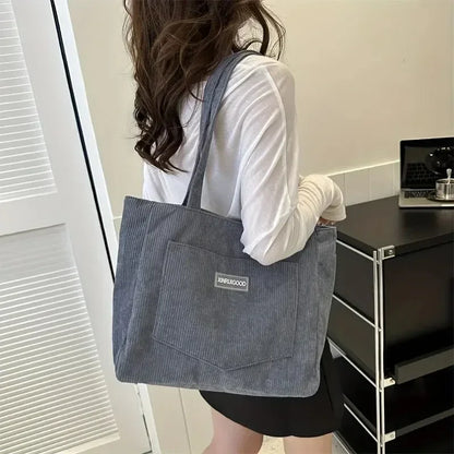 Large Corduroy Tote Bag