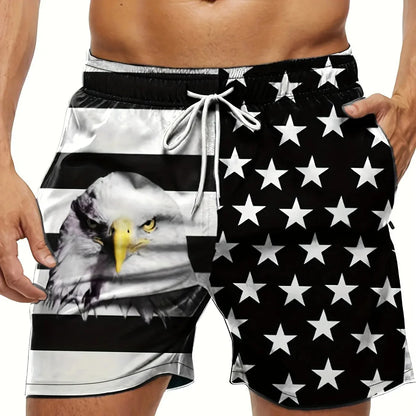 American Flag Beach Shorts