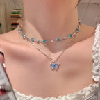 Crystal Butterfly Choker Chain