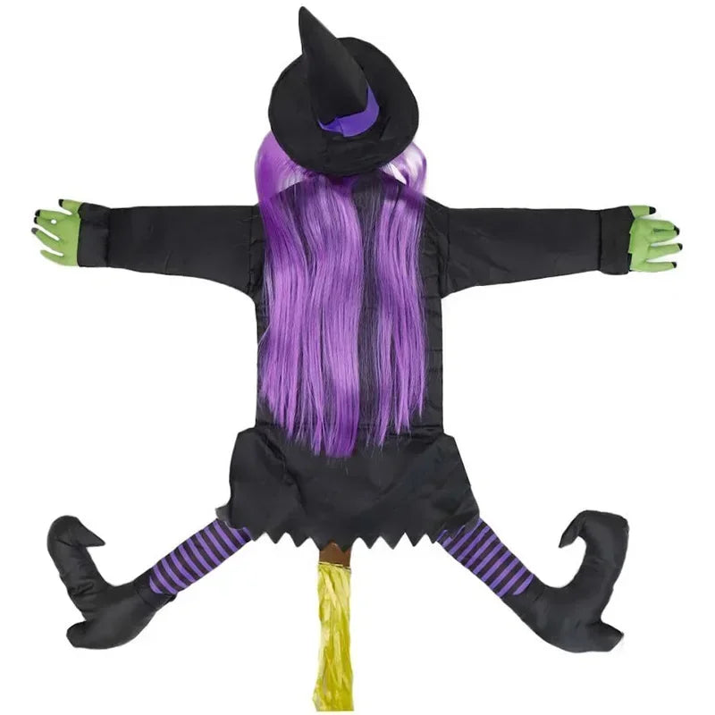 Halloween Crashing Witch Decor