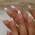 Blue Press Nails Polka Dot