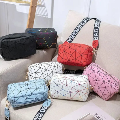 Geometric PU Crossbody Bag
