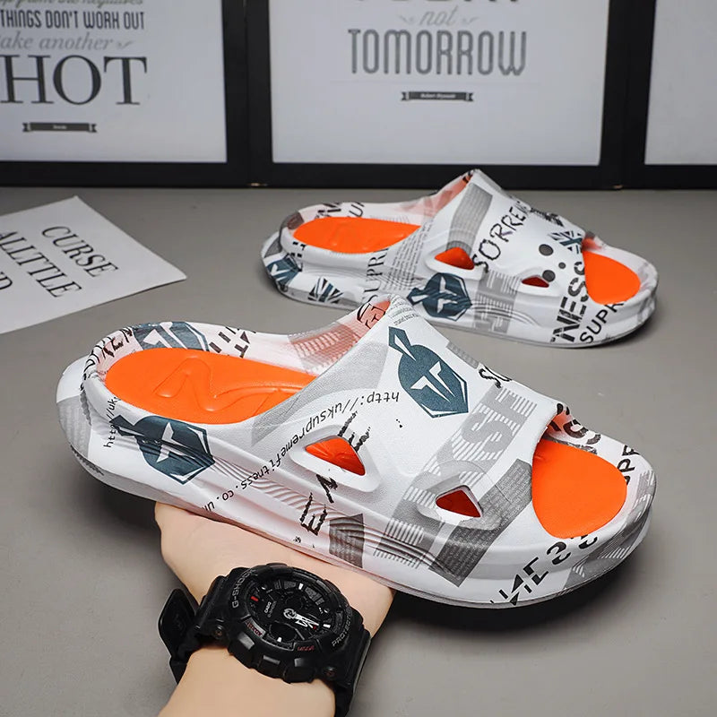 Men's Printed Summer Slides