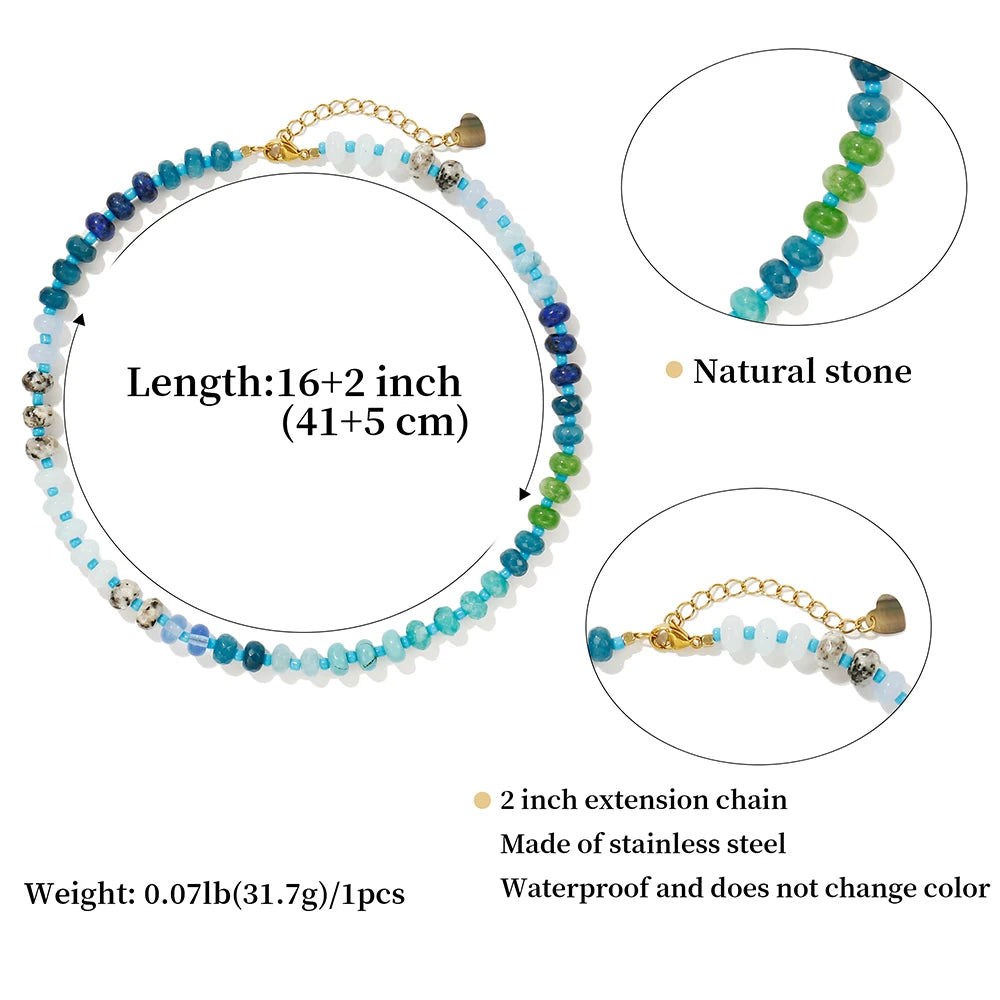 Rainbow Gemstone Choker Necklace