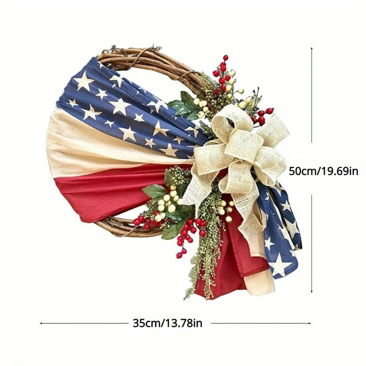 American Flag Themed Wreath