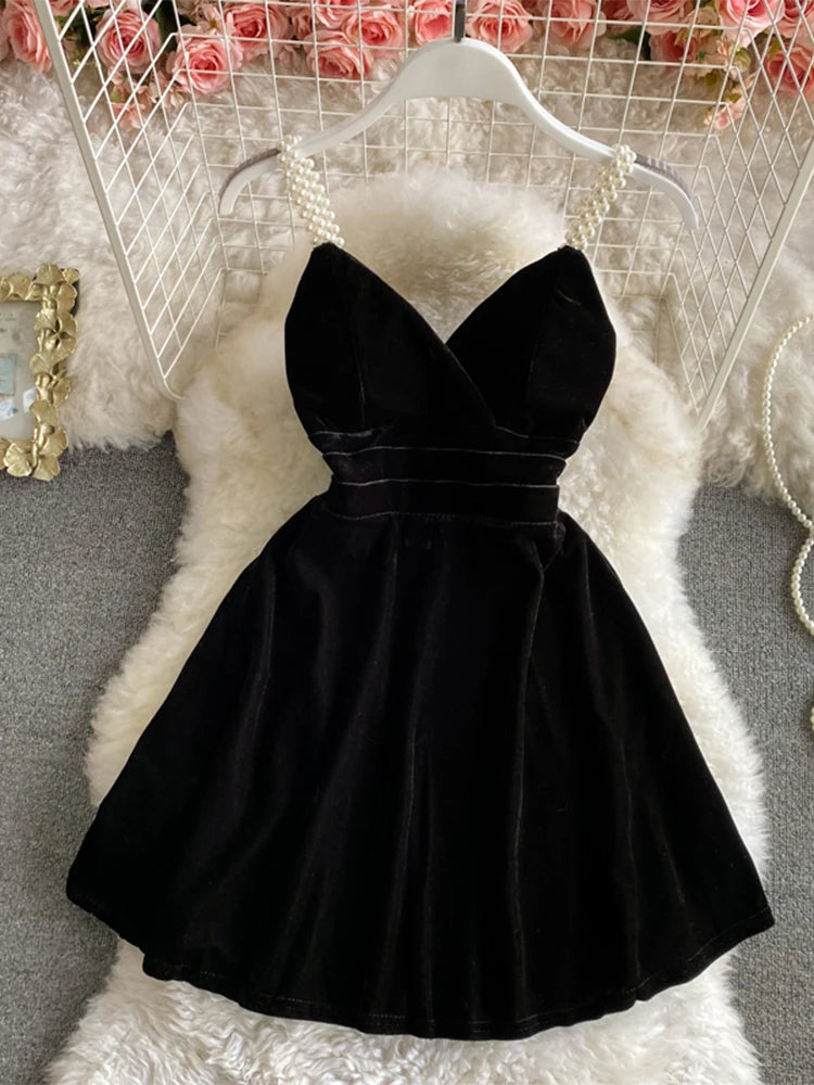 Velvet Off-Shoulder Red Mini Dress