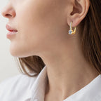 Moissanite Silver Drop Earrings