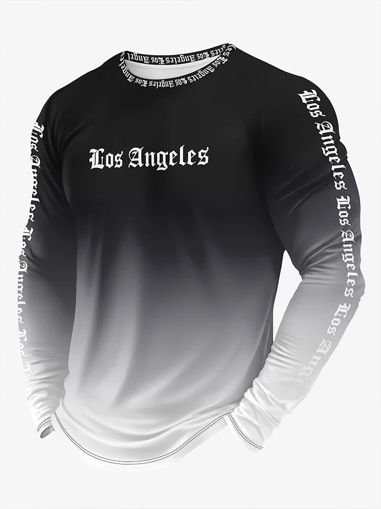 3D Print Casual Long Sleeve Tee