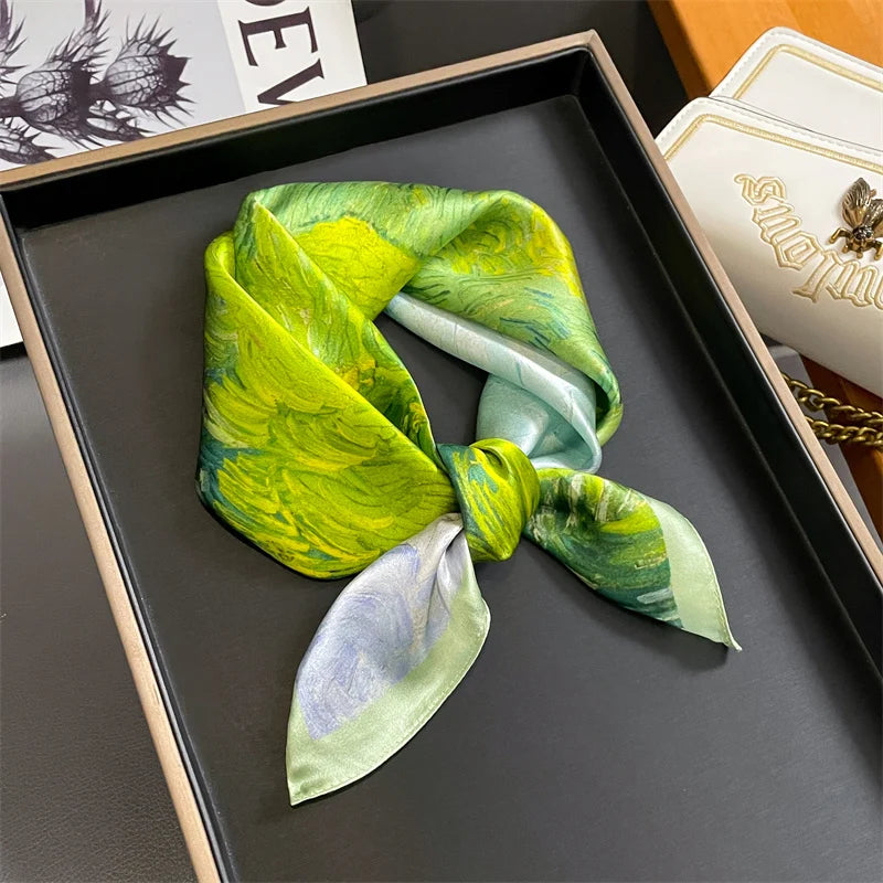 Real Silk 53cm Printed Scarf
