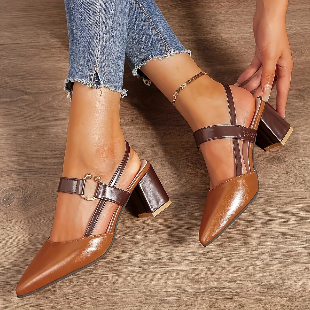Elegant Mary Jane Block Pumps